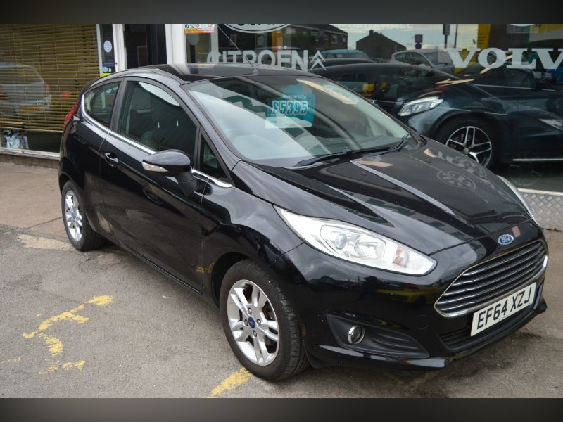 Black Ford Fiesta 1.25 Zetec Hatchback 3dr Petrol Manual Euro 5 82 ps