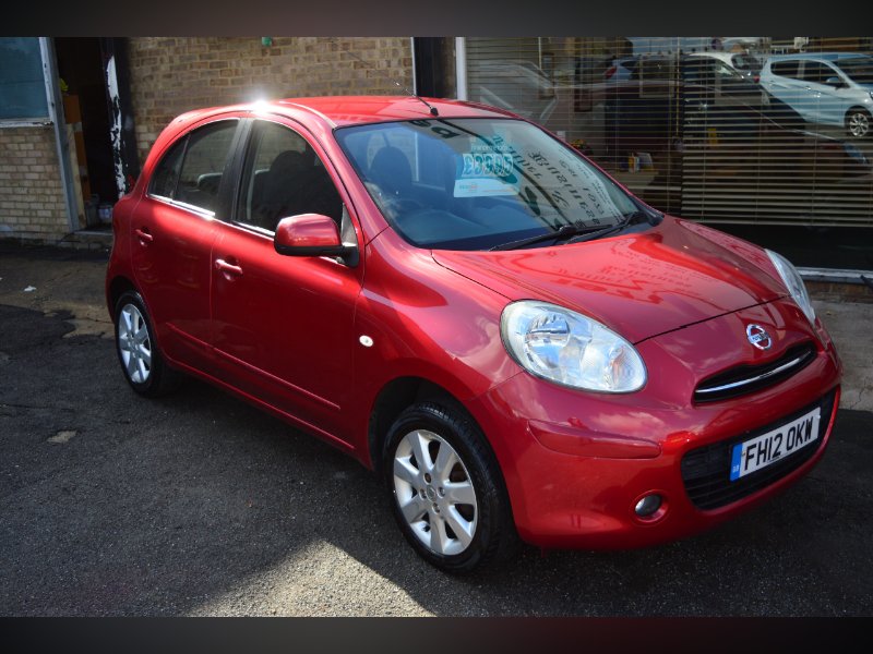 Red Nissan Micra 1.2 12V Acenta Hatchback 5dr Petrol Manual Euro 5 80 ps